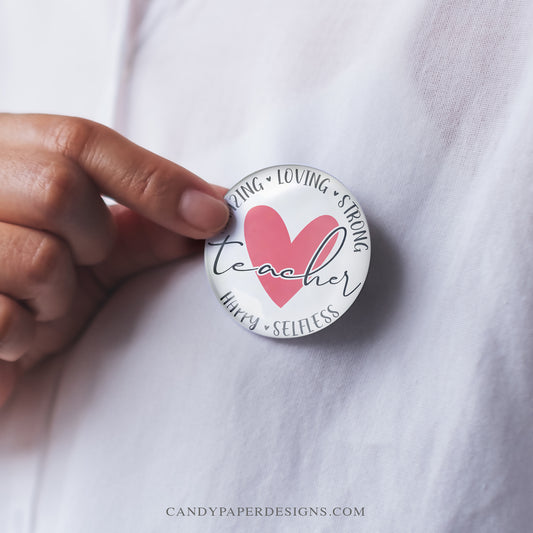 Amazing Teacher Pinback Pin Button