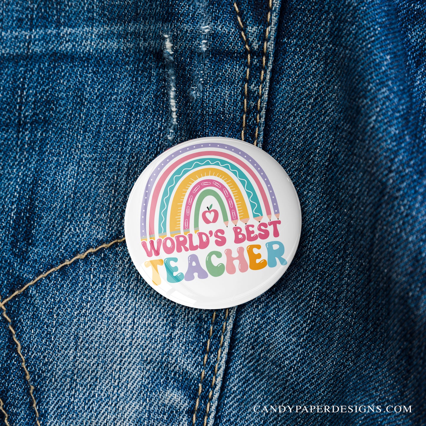 Best Teachers Pinback Button