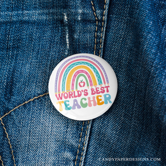 Best Teachers Pinback Button