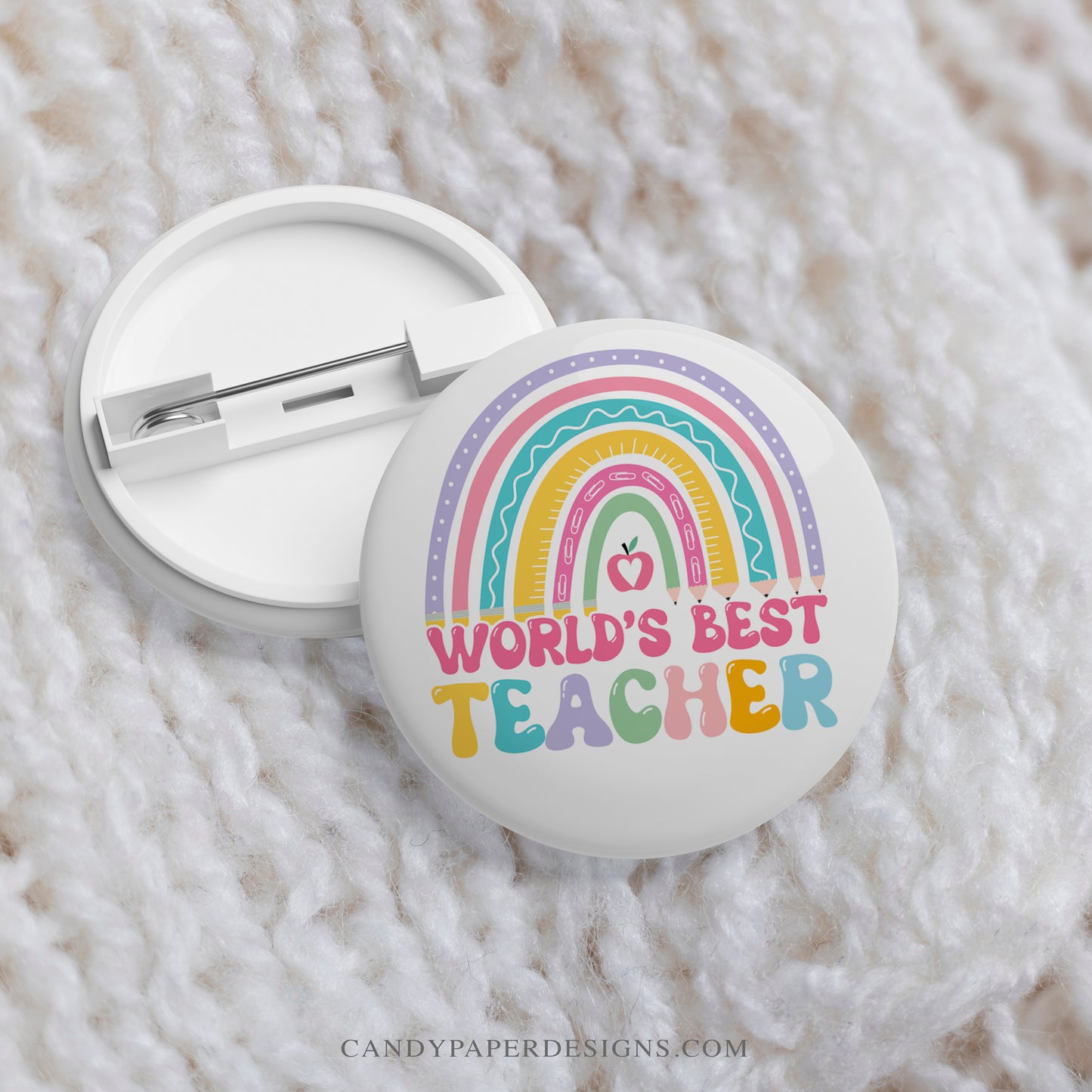 Best Teachers Pinback Button
