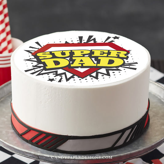 Super Dad Edible Cake Topper
