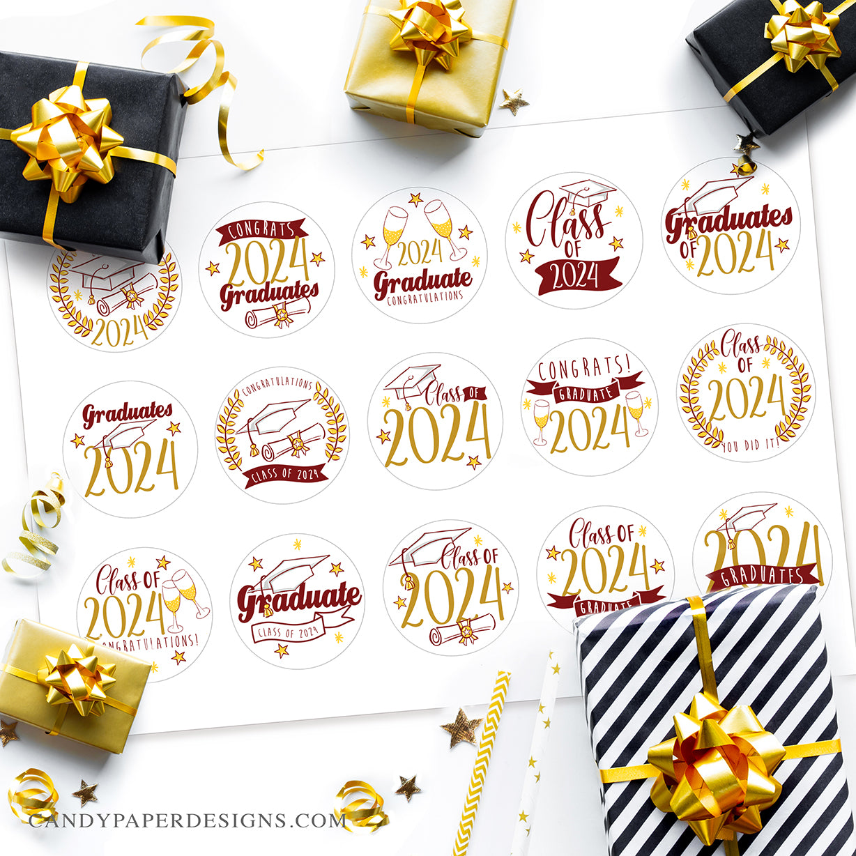 Graduation Day - Cupcakes Edible Toppers