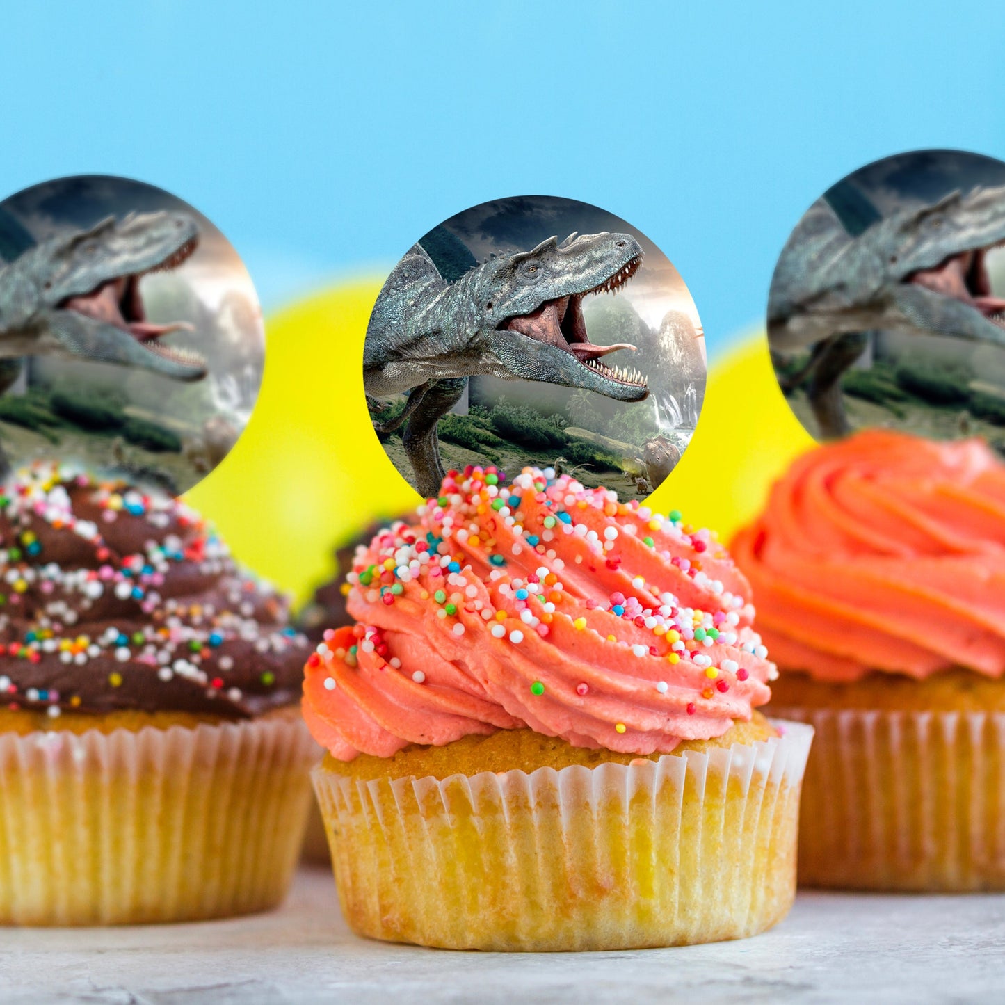 Walking Dinosaurs - Edible Cake Topper