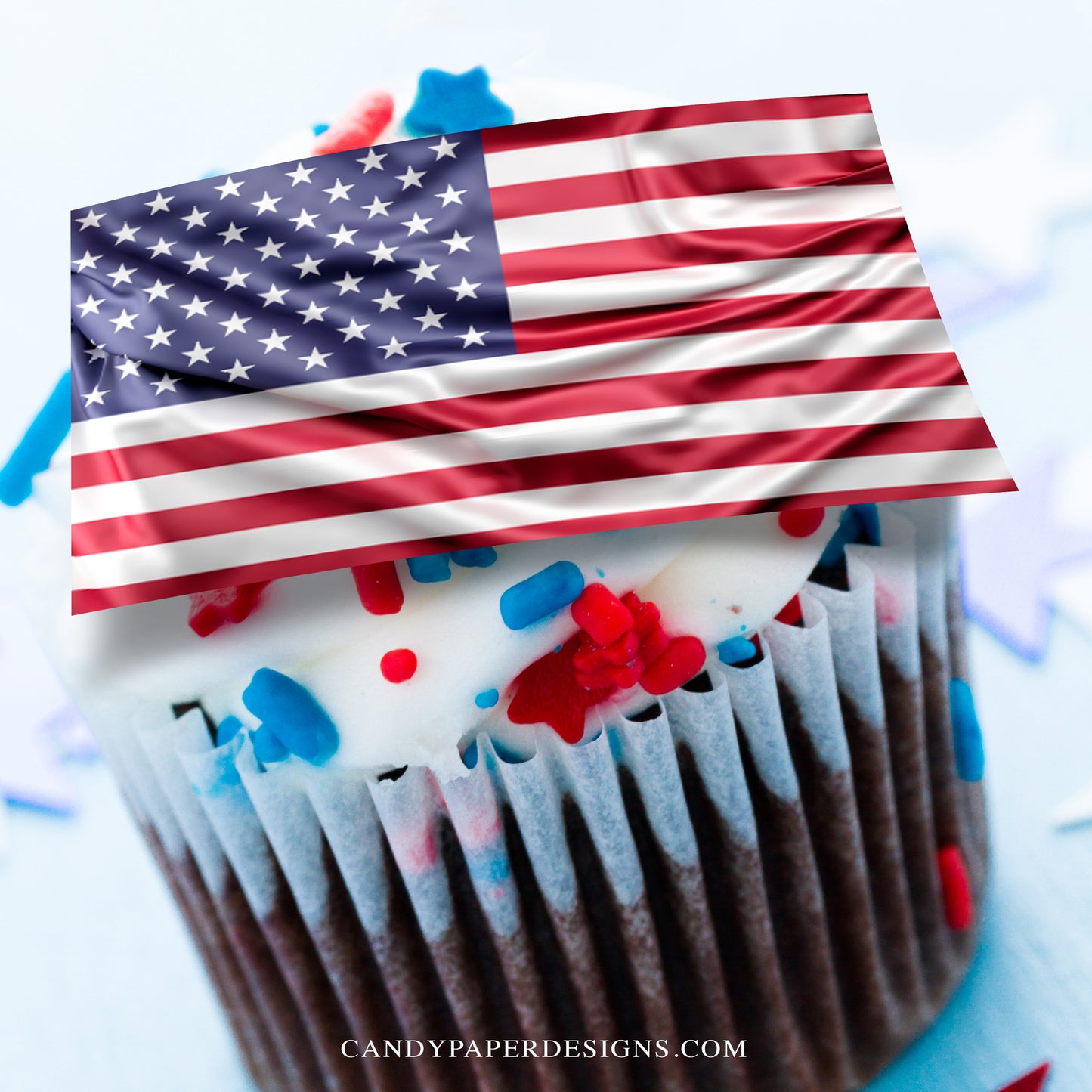21 Edible American Flags Edible Cupcake Toppers