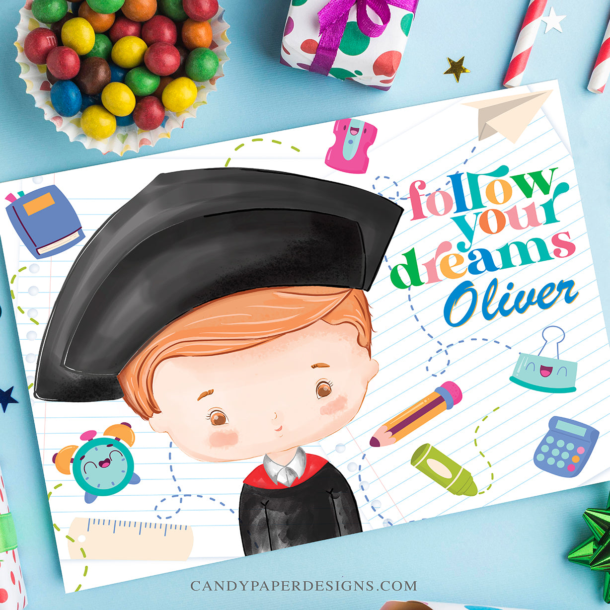 Graduation - Custom Edible Cake Topper for Kids