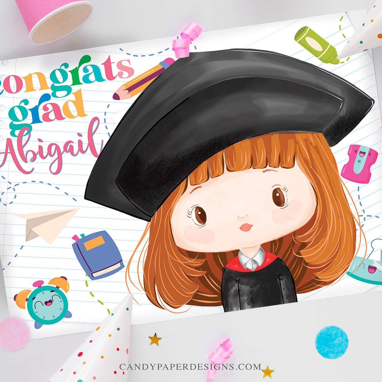 Kids Graduation - Custom Edible Cake Topper