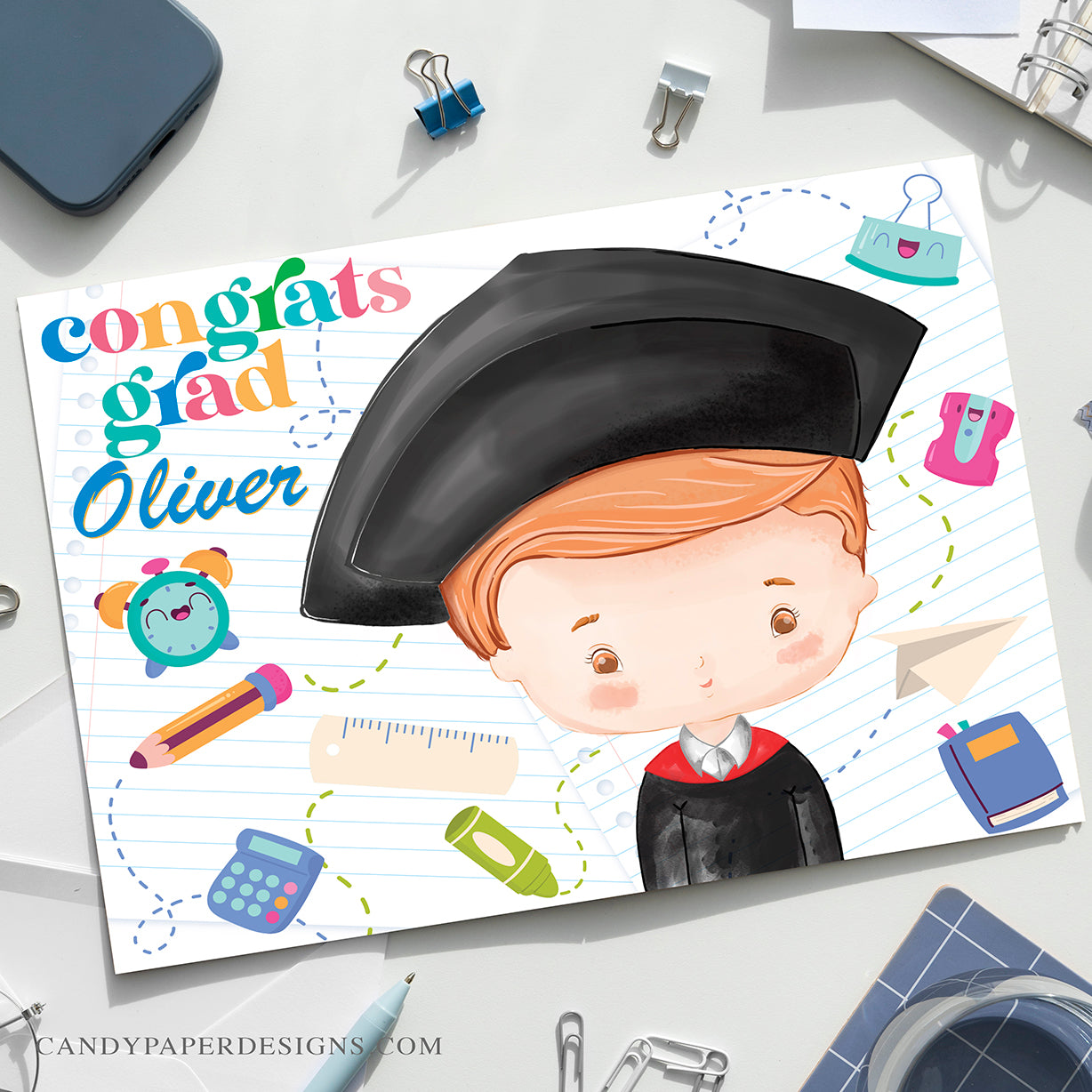 Graduation - Custom Edible Cake Topper for Kids