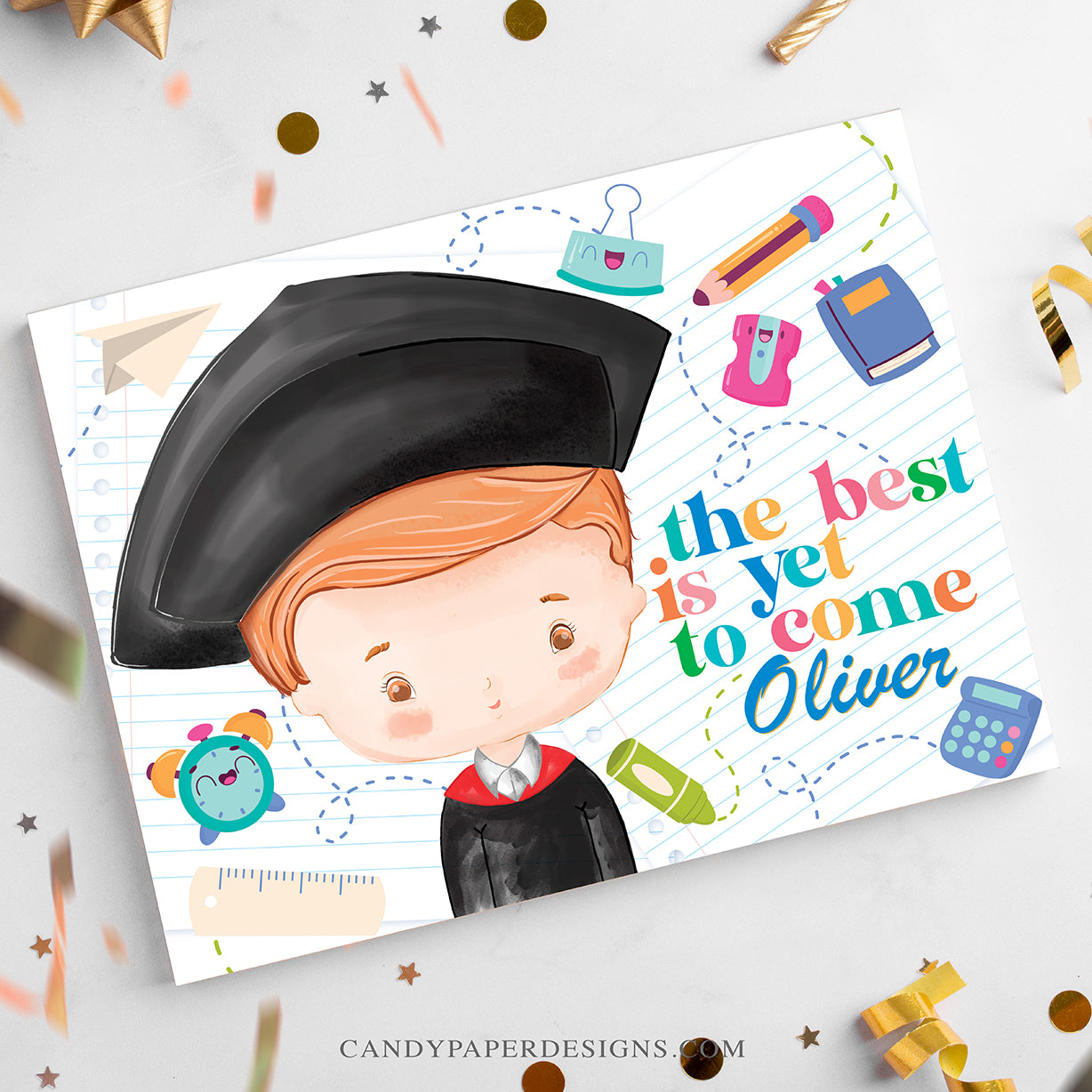 Graduation - Custom Edible Cake Topper for Kids