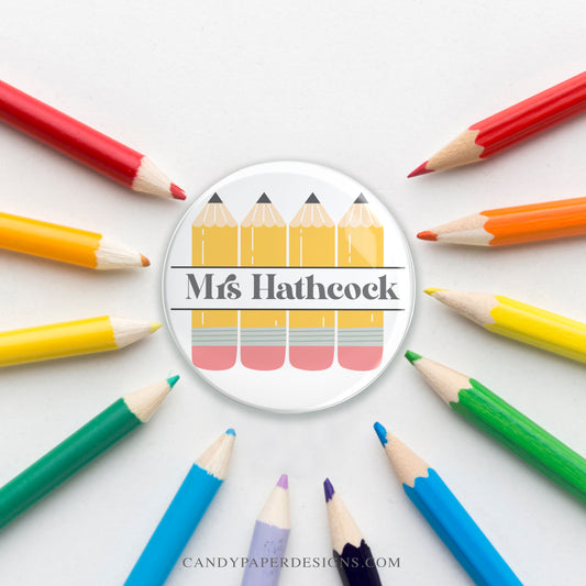 Teacher Personalized Pinback Button