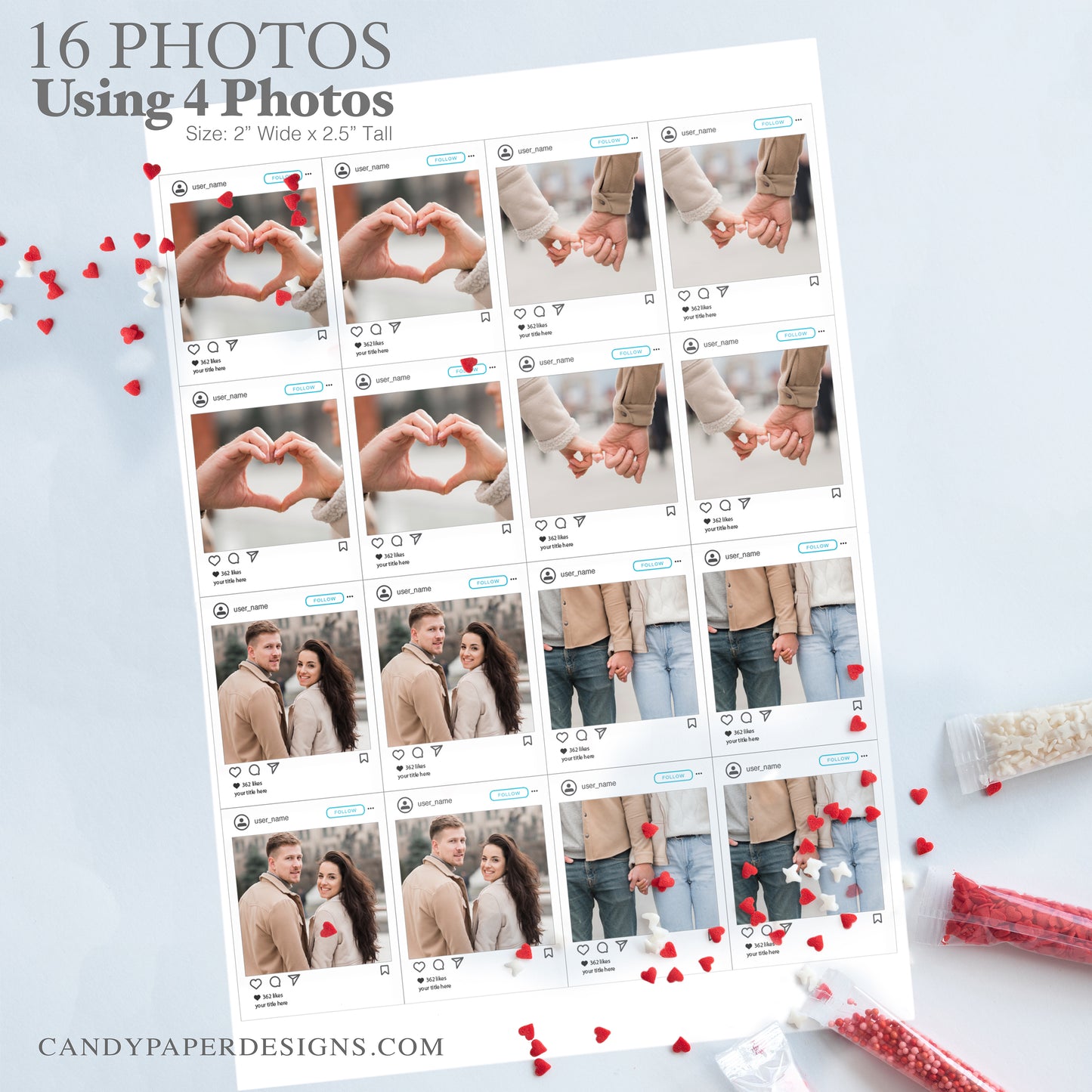 Precut Edible Photo Cupcake Toppers – 16 Custom Social Media Portraits