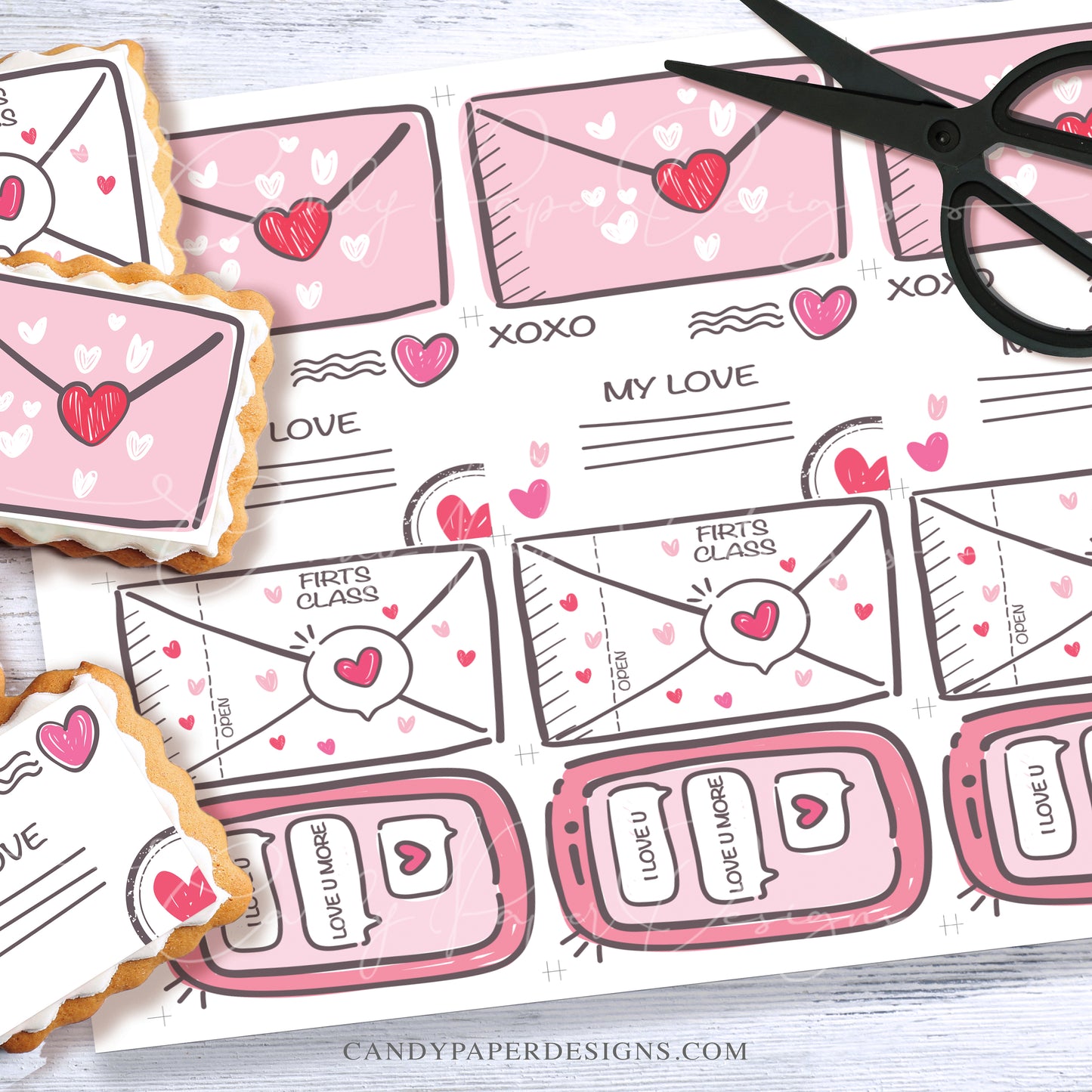 Edible Valentine Cookie Toppers