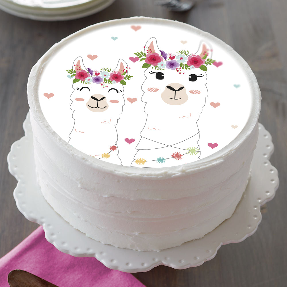 Llama - Edible Cake Topper