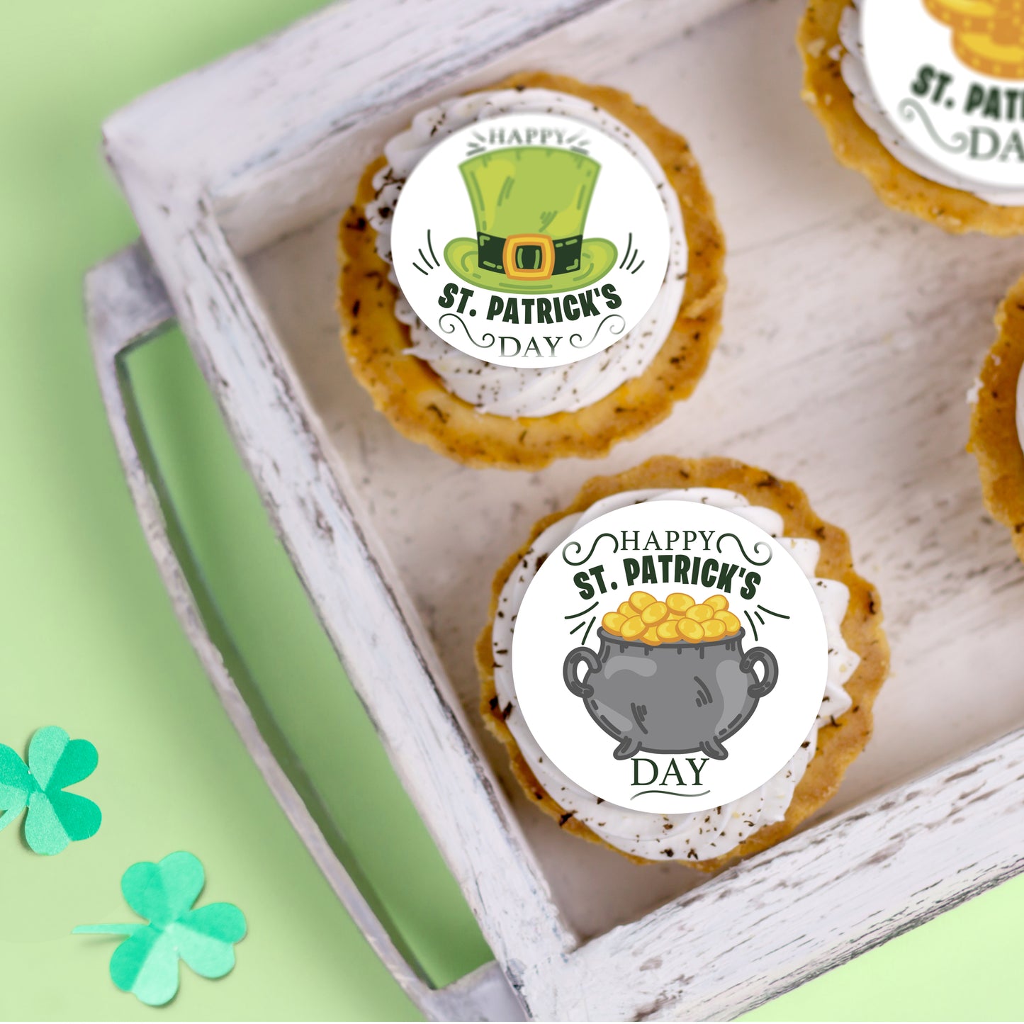 St. Patrick's Badges Edible Toppers