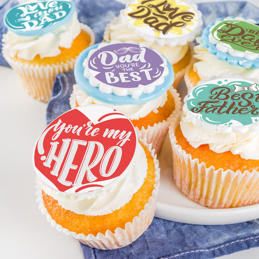Father's Day - Cupcakes Edible Toppers