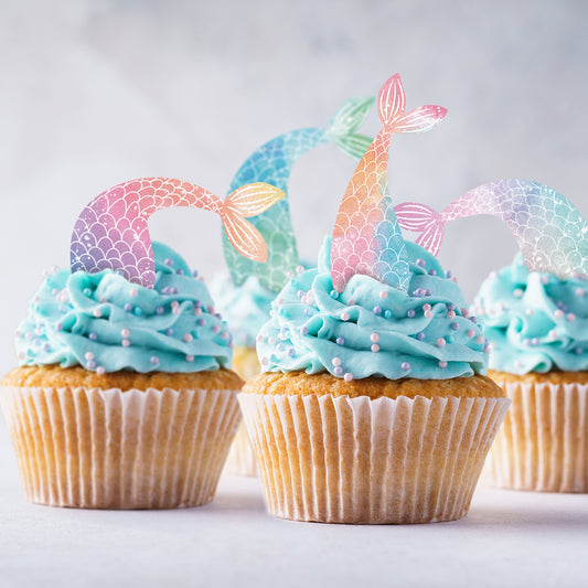 Mermaid Scales Tail - Edible Cupcake Topper