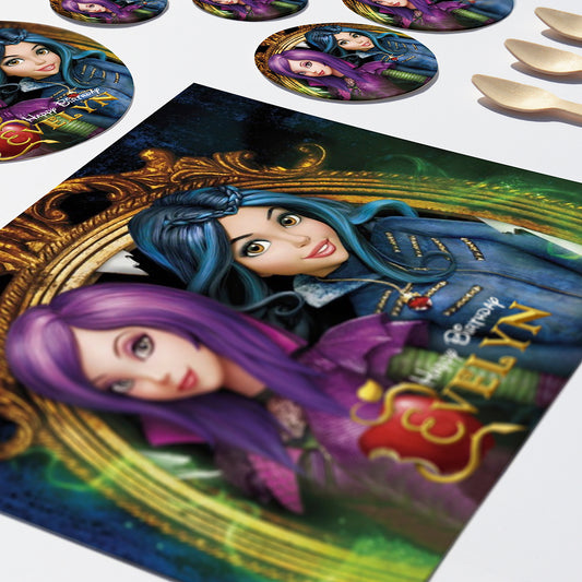 Descendants Mal and Evie - Edible Cake Topper