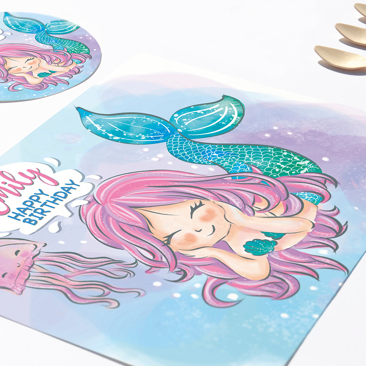 Mermaid - Edible Cake Topper