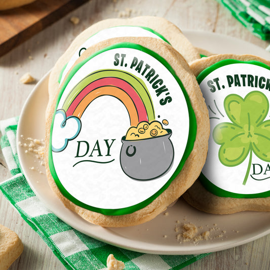 St. Patrick's Badges Edible Toppers