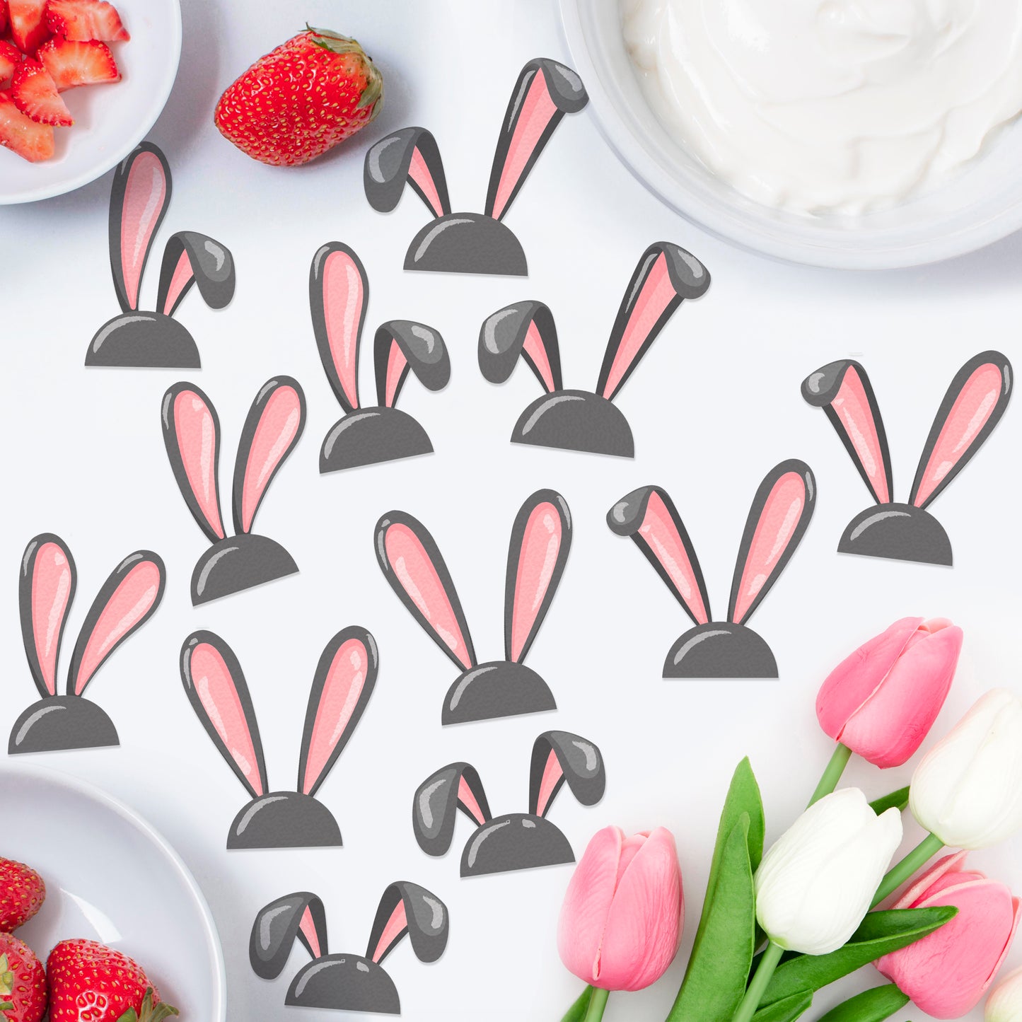 Bunny ears - Edible cupcake topper