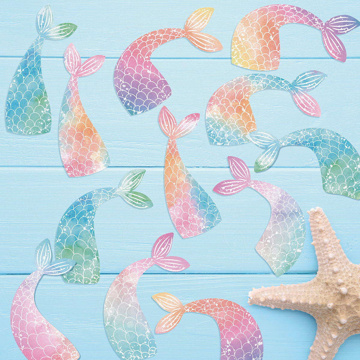 Mermaid Scales Tail - Edible Cupcake Topper