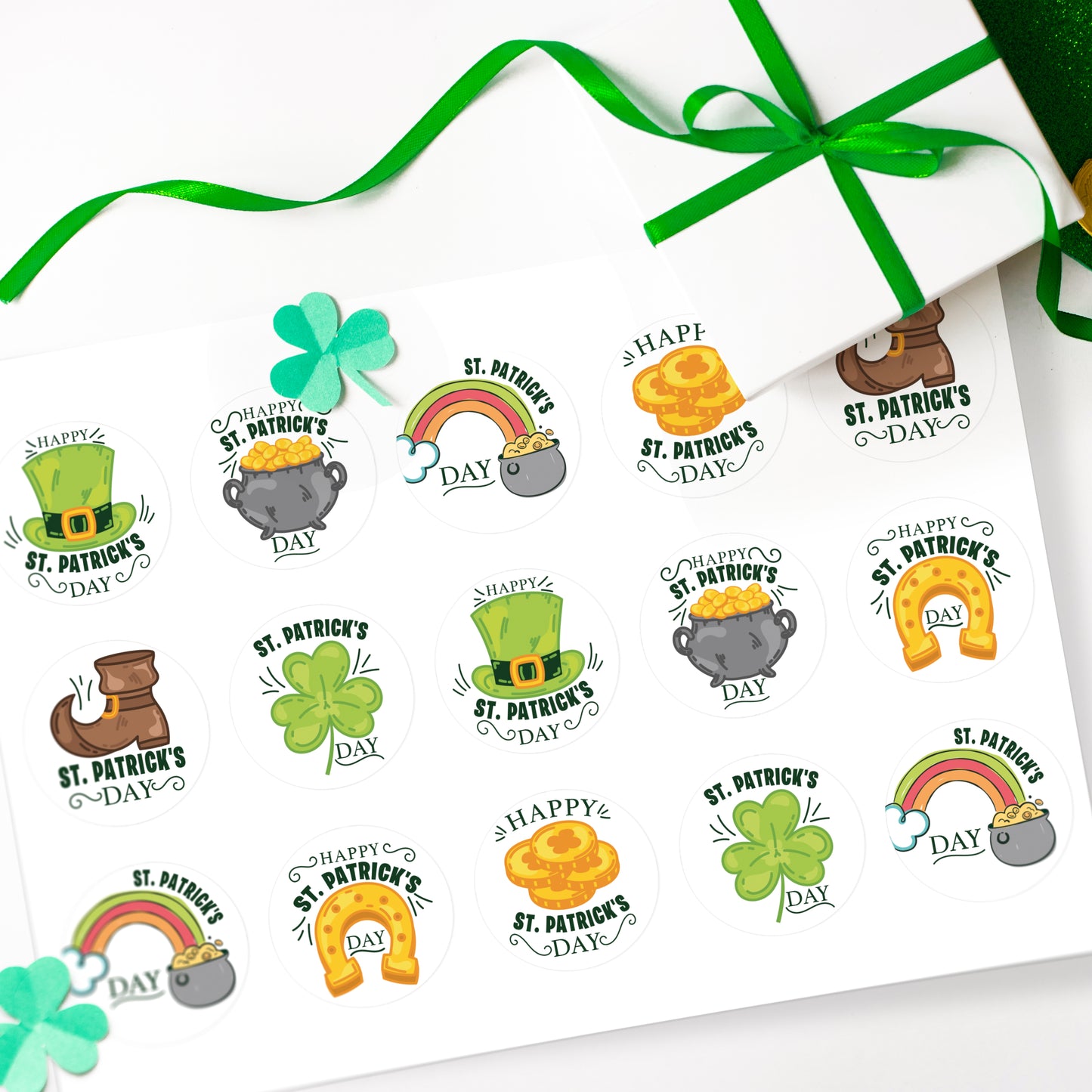 St. Patrick's Badges Edible Toppers