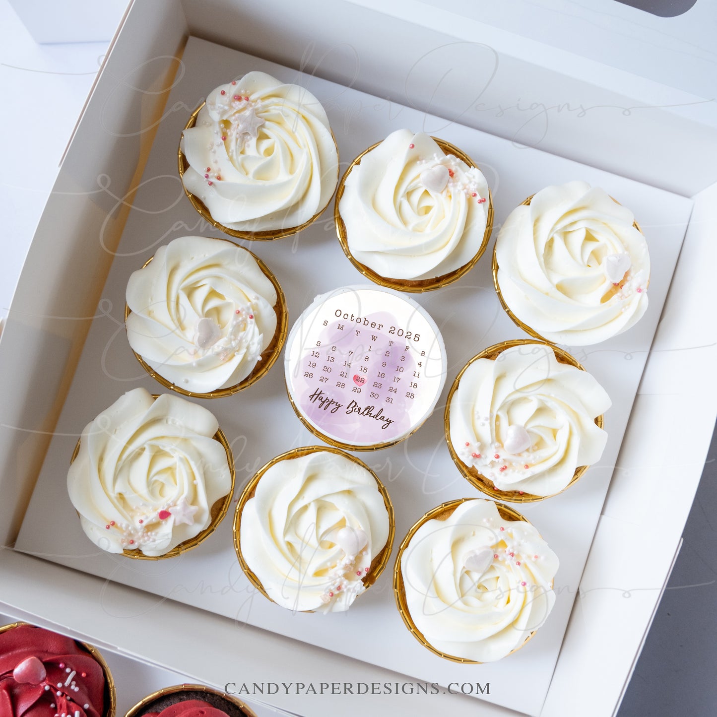 Personalized 2026 Calendar Edible Cake Topper