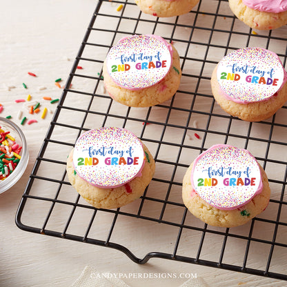 Personalized First Day School Edible Cupcakes Topper