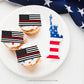 21 Edible Red Stripes American Firefighters for Cupcake Toppers