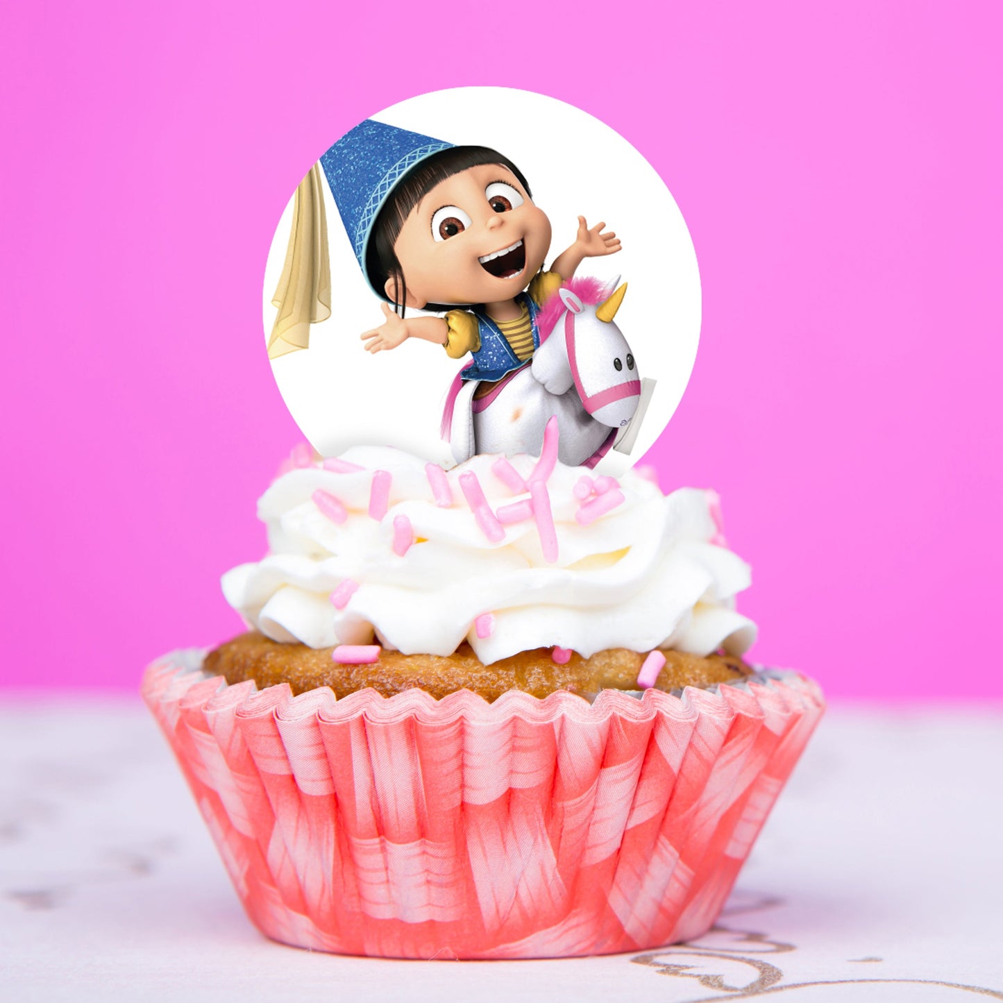 Despicable Me Agnes Gru Minions - Edible Cake Topper