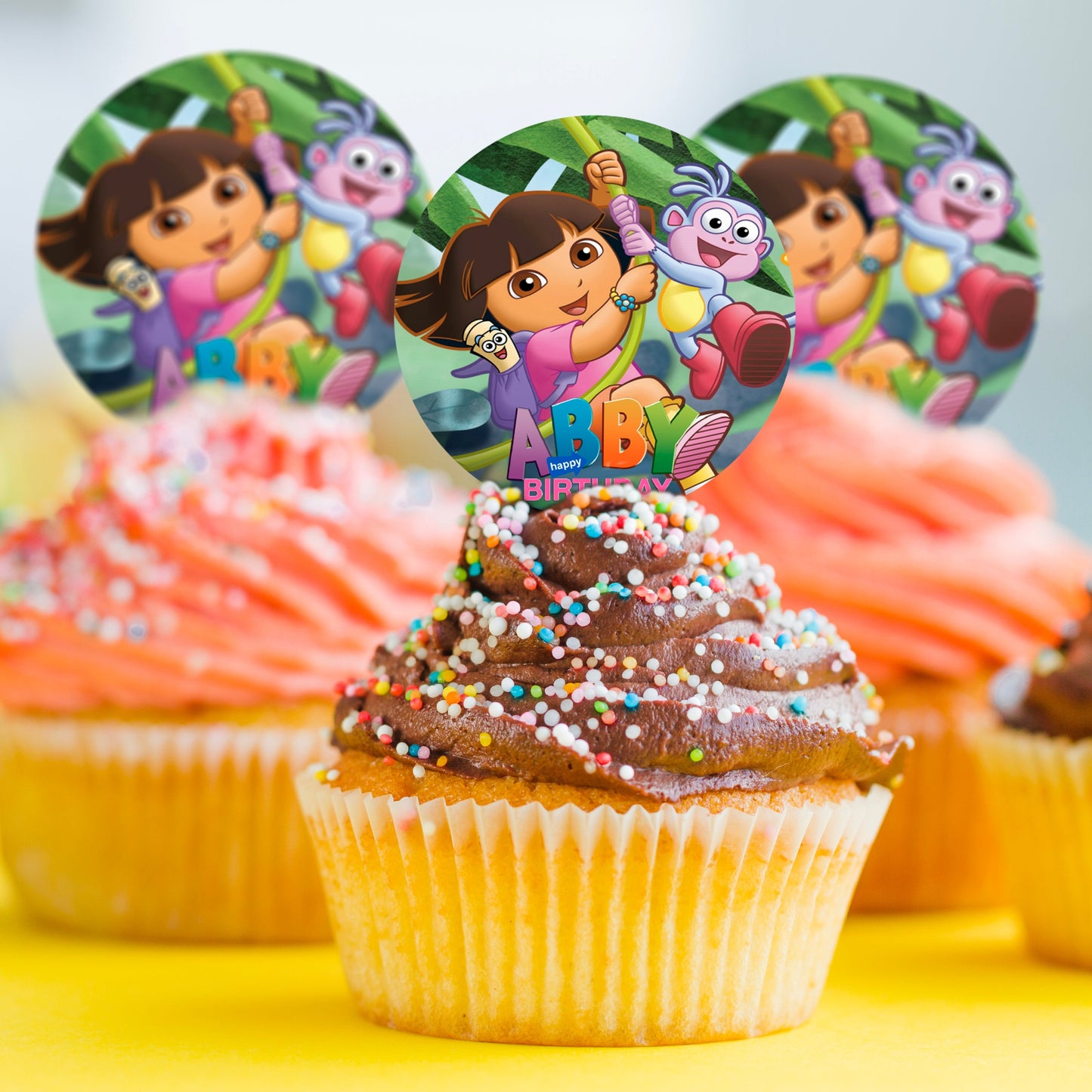 Dora the Explorer Boots Jumping - Edible Cake Topper