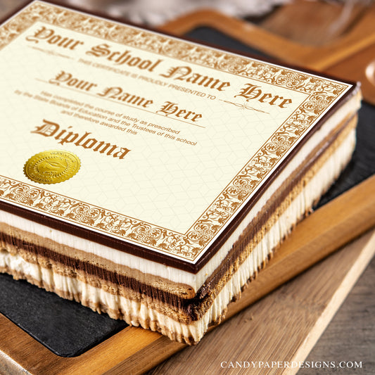 Diploma Edible Cake Topper