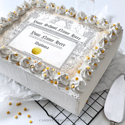 Custom Diploma Edible Cake Topper