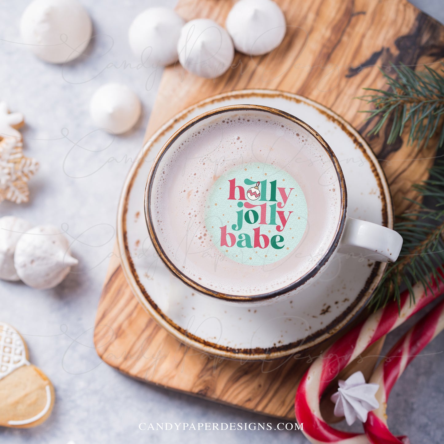 12 Edible Christmas Drink Toppers – Holly Jolly Party Decor for Hot Chocolate, Coffee & Cocktails