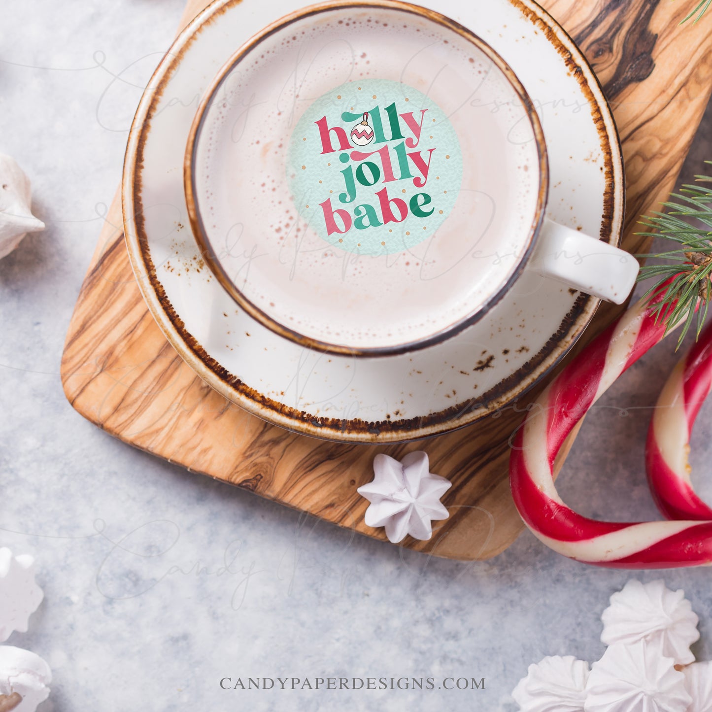 12 Edible Christmas Drink Toppers – Holly Jolly Party Decor for Hot Chocolate, Coffee & Cocktails
