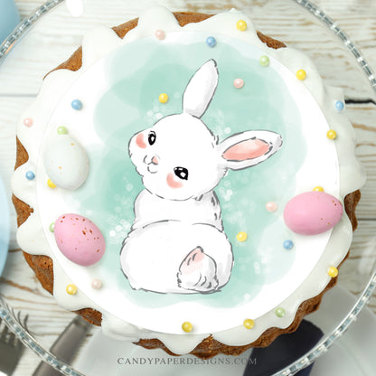 Easter Bunny Edible Cake Topper