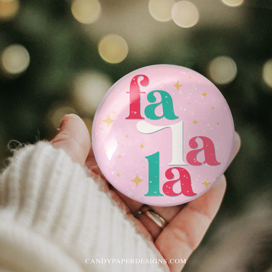 Falala Christmas Pinback Buttons