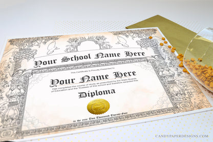 Custom Diploma Edible Cake Topper