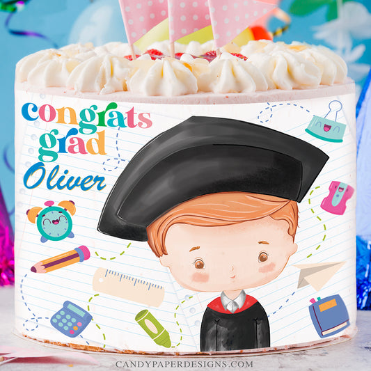 Graduation - Custom Edible Cake Topper for Kids