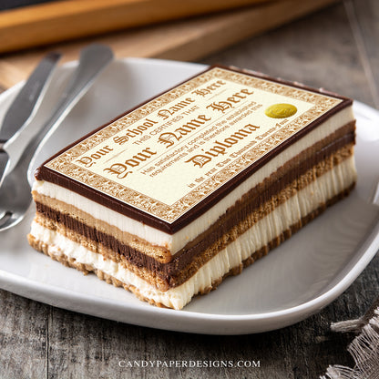 24 Personalized Graduation Diplomas - Edible Cupcake Topper or Dessert Toppers