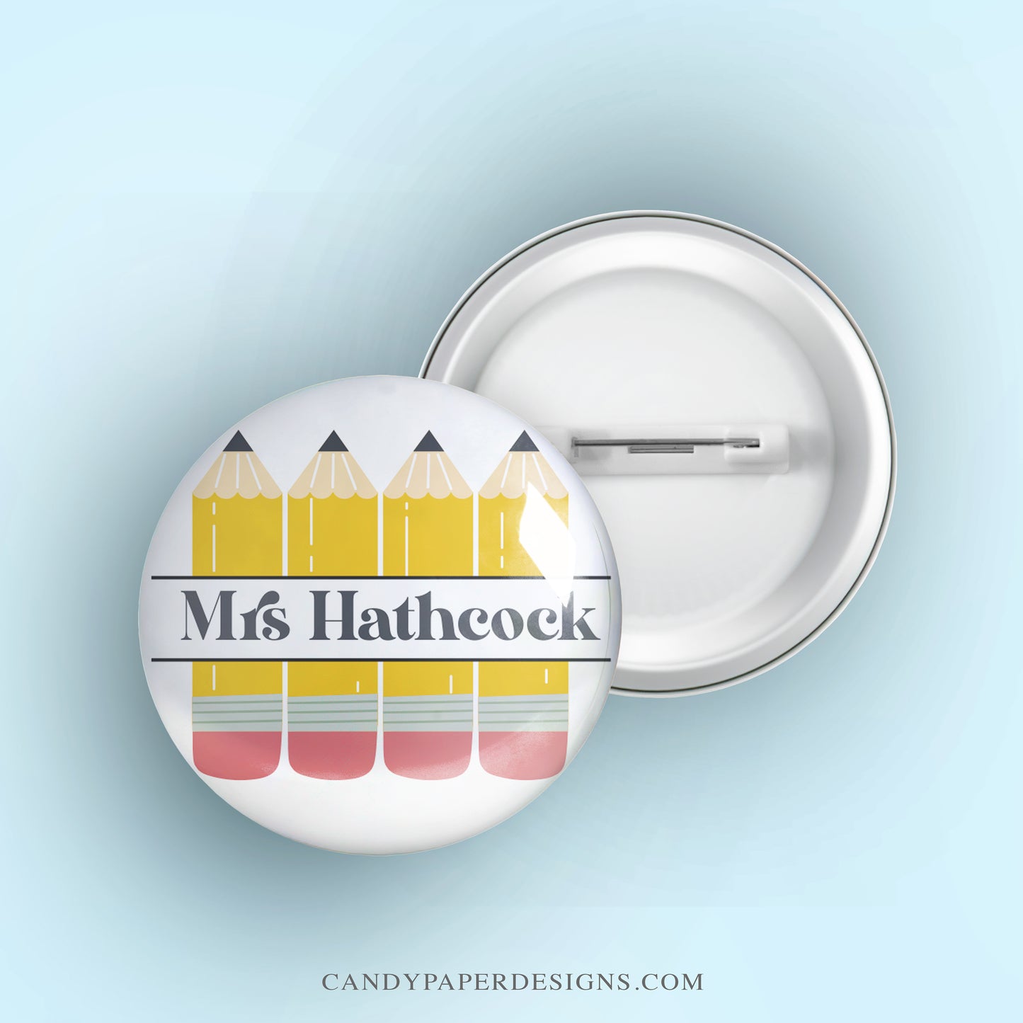 Teacher Personalized Pinback Button