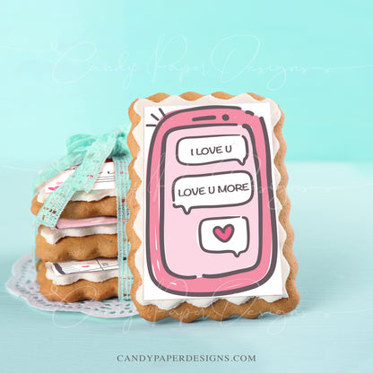 Edible Valentine Cookie Toppers