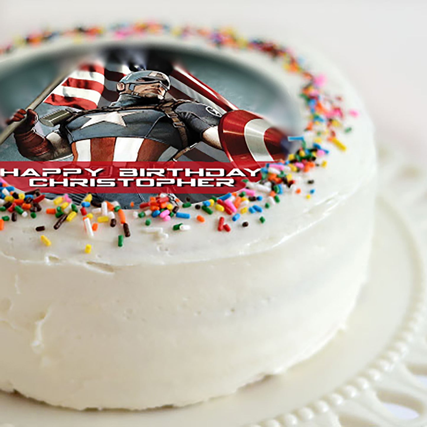 Captain America - Edible Cake Topper