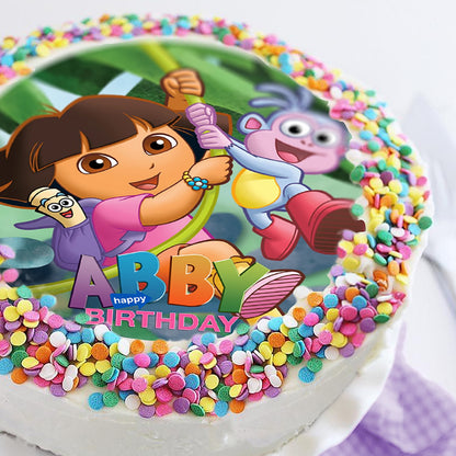 Dora the Explorer Boots Jumping - Edible Cake Topper