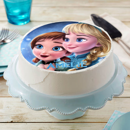 Frozen Anna and Elsa- Edible Cake Topper