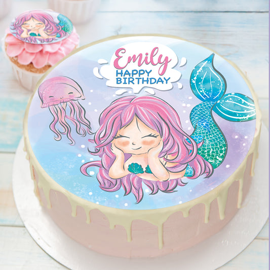 Mermaid - Edible Cake Topper