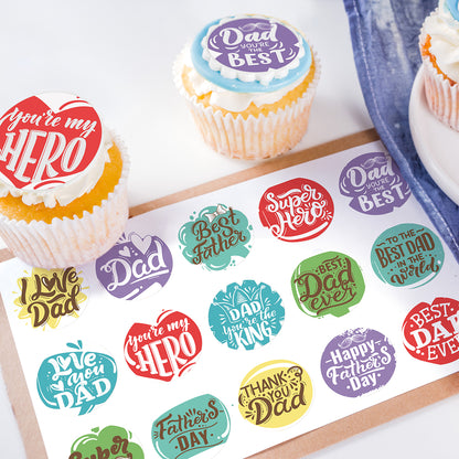 Father's Day - Cupcakes Edible Toppers