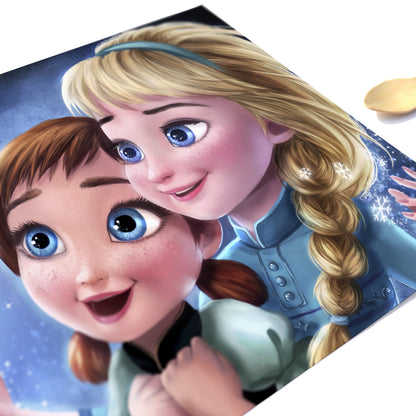 Frozen Anna and Elsa- Edible Cake Topper