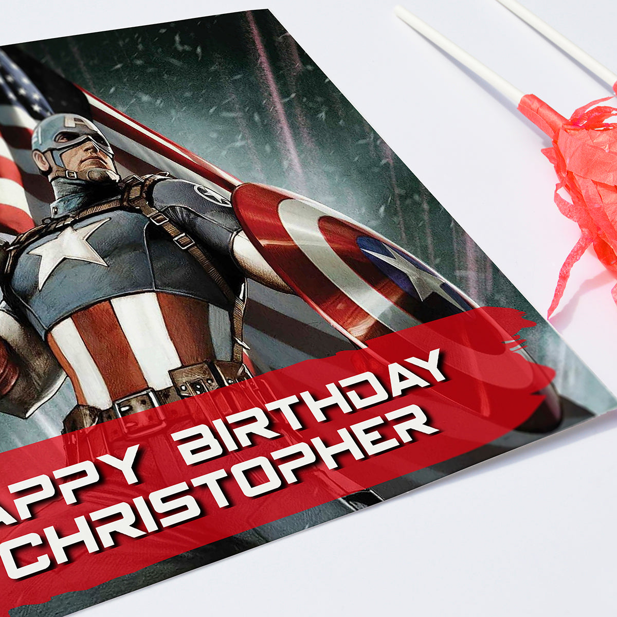 Captain America - Edible Cake Topper