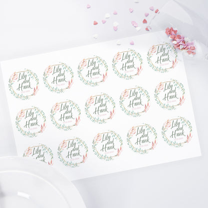 Leaves Wedding, Custom Edible Wedding Toppers