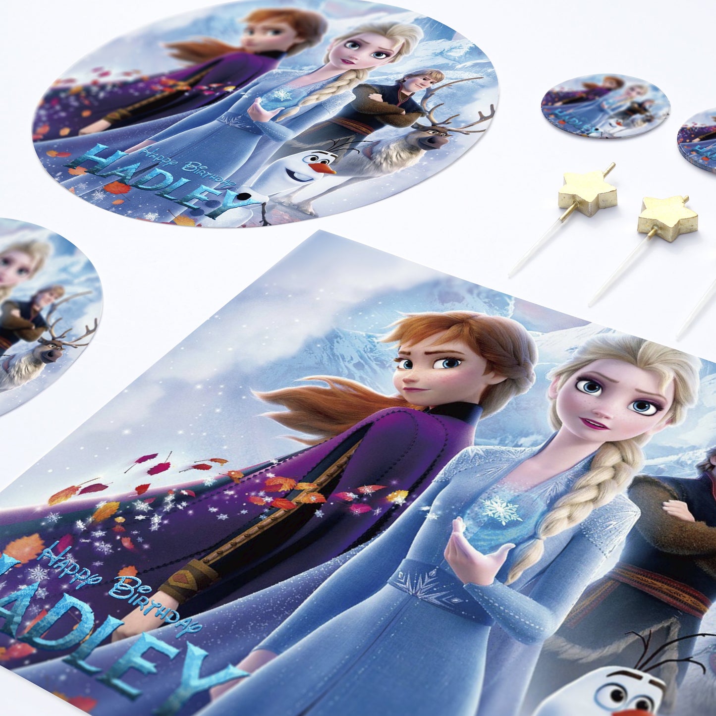 Frozen Anna Elsa Olaf- Edible Cake Topper